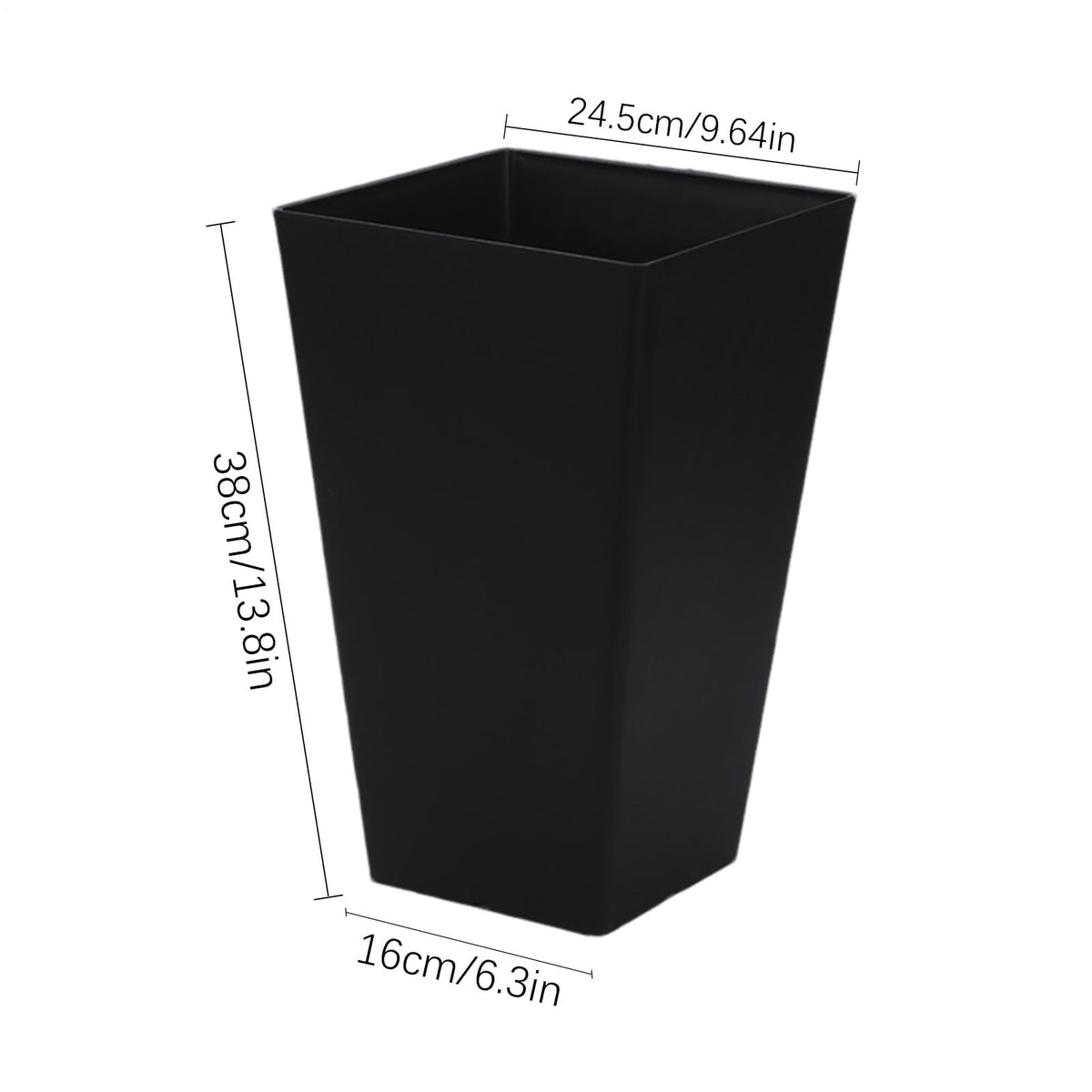 Square Flower Pot, Resin Flower Pot Box, Square Planter for Outdoor Plants, Boxes for Front Porch, for Patios, Decks Outdoor Spaces