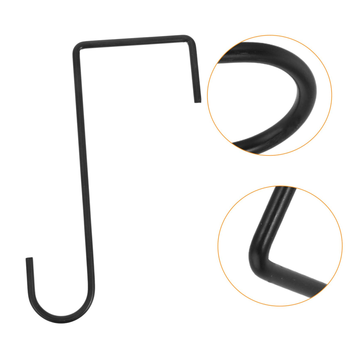 BESPORTBLE 8pcs Heavy Duty Black Fence Hooks for Hanging Plants Planters Bird Feeders Lights Easy to Install Space Saving Design for Decks Railings Gardens