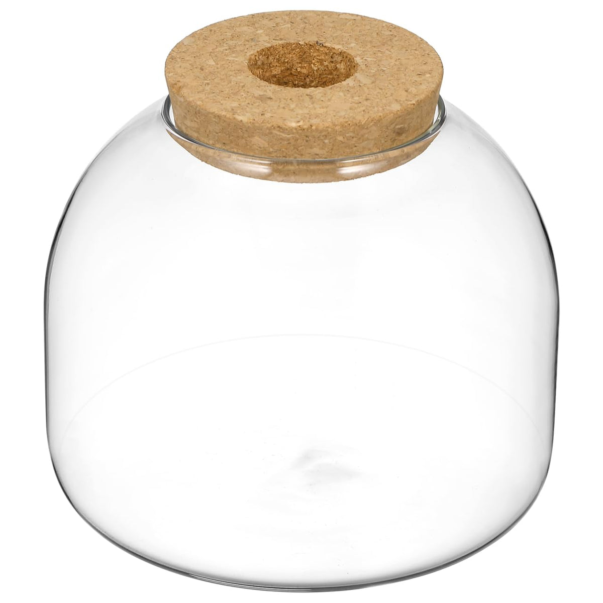 Happyyami Glass Terrarium Jar with Wood Cork Stopper Hydroponic Plants Container Small Fish Tank Micro Landscape Decorative Bottle for Home Office