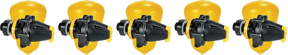 Jobe Valves J-MFV0075DLT 82026 Megaflow Valve 3/4", Yellow/Black – High Flow Float Valve for Livestock Water Troughs, Up to 90 GPM, Underwater Mount, GF Nylon Construction