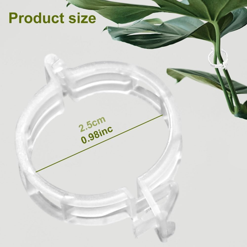 Lyngvio 100Pcs Secured Plastic Plant Clip, 2026 Upgrade Plant Support Clips Reusable Garden Clips, Garden Clips for Climbing Plants Tomato Grape Vine Vegetables Plant Fixing Clips (50, Green)