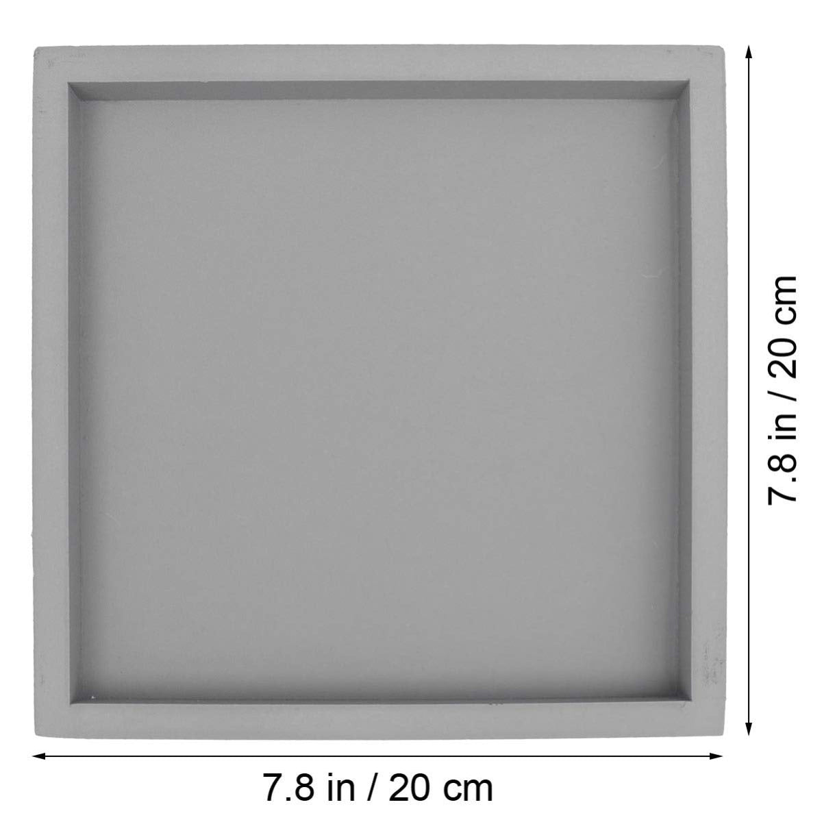 DOITOOL 8.89 Inch Square Thickened Flower Pot Tray Leakproof Plant Saucer Multi-Functional Indoor Balcony Garden Base Grey