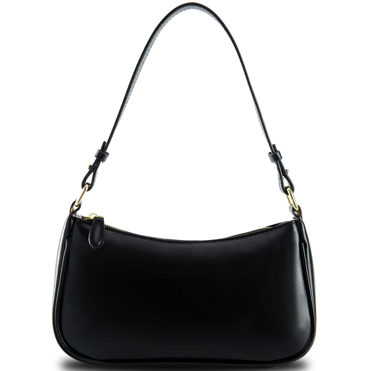 Shoulder Bags for Women Leather Hobo Sling Tote Handbag Retro Clutch Purse with 2 Removable Straps and Zipper Closure (black)