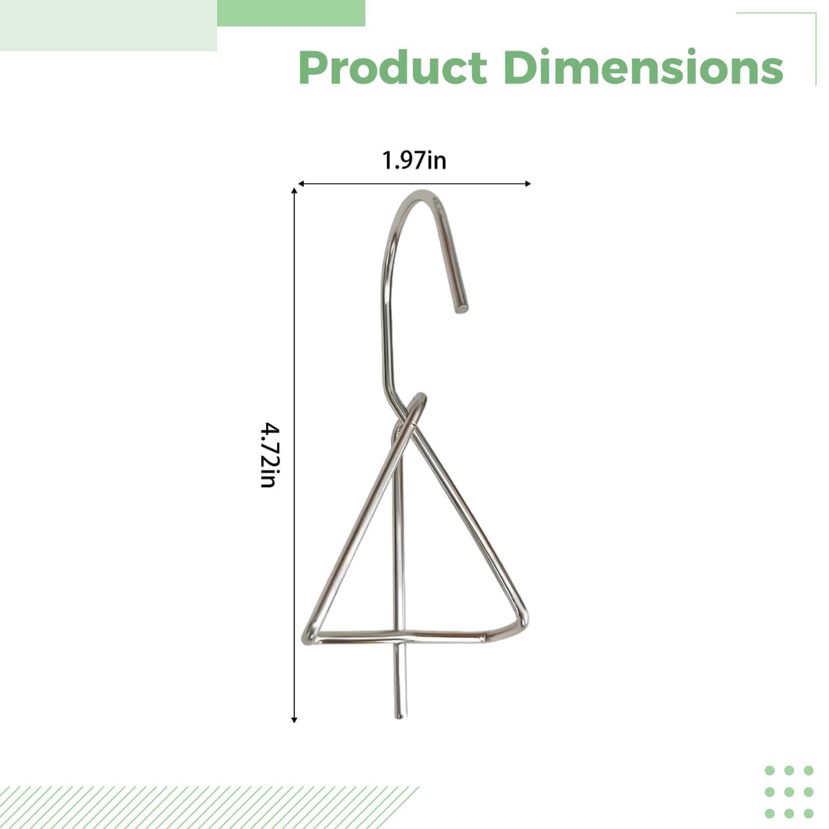 Tressify 20 Pcs Metal Plant Pot Hangers, 4.7 In Stainless Steel, For Balcony Flower Pot Display, Railing And Fence Hooks