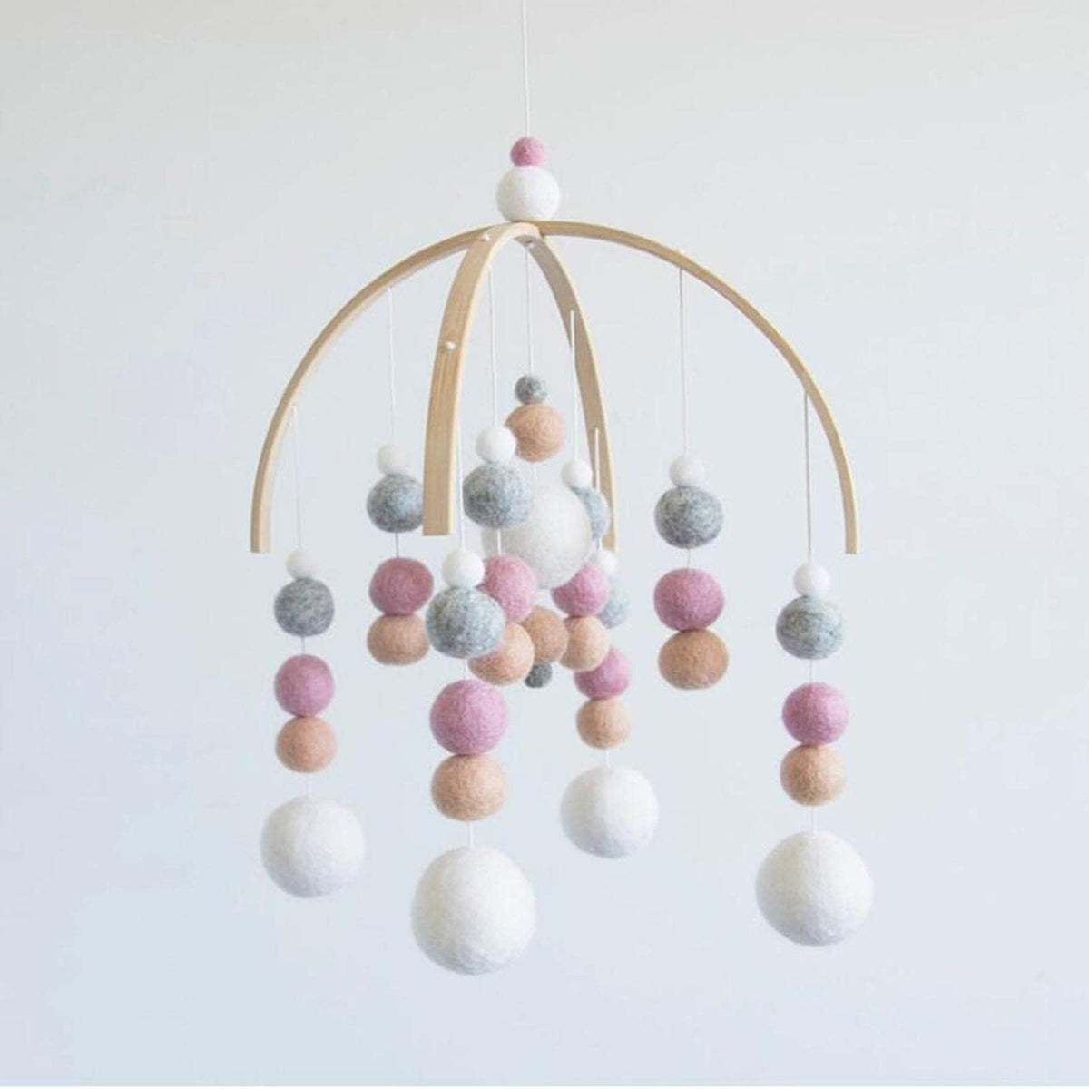 predolo 2 Set Mobile Hanging Frame DIY Baby Mobile Holder Easy Installation Gift Handmade Wooden Frame Kit for Hanging Rattle Newborn