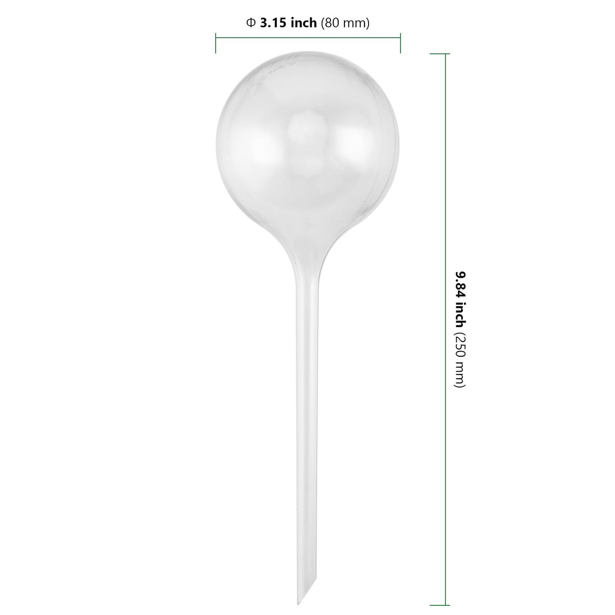 HAKZEON 8 PCS Plant Watering Globes - Large Plastic, Clear Automatic Drip Water Bulbs for Indoor/Outdoor Plants