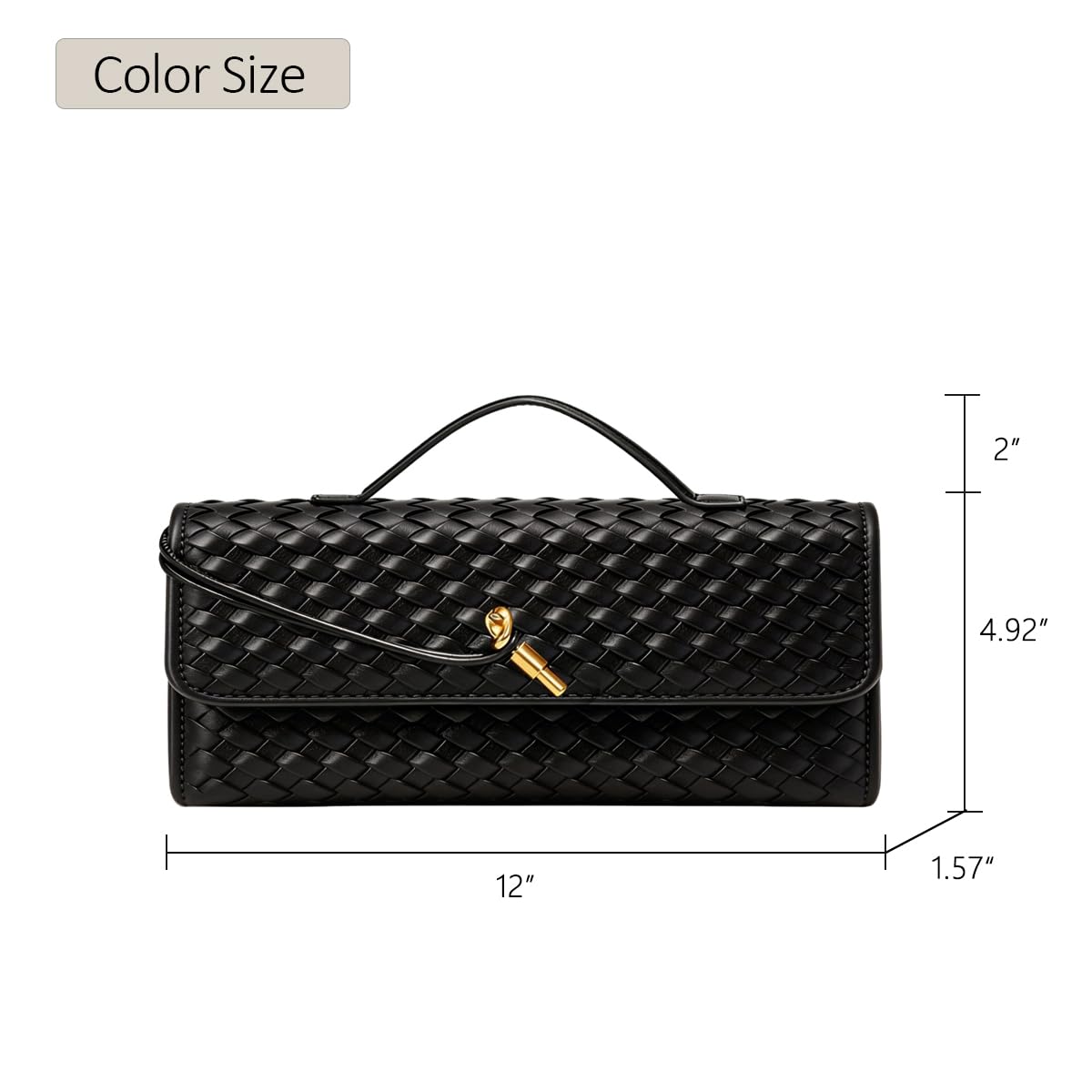 BaiYouDa Evening Clutch Purse for Women Casual Fashion Satchel Shoulder Handbag Vegan Leather Crossbody Bags Dark Green