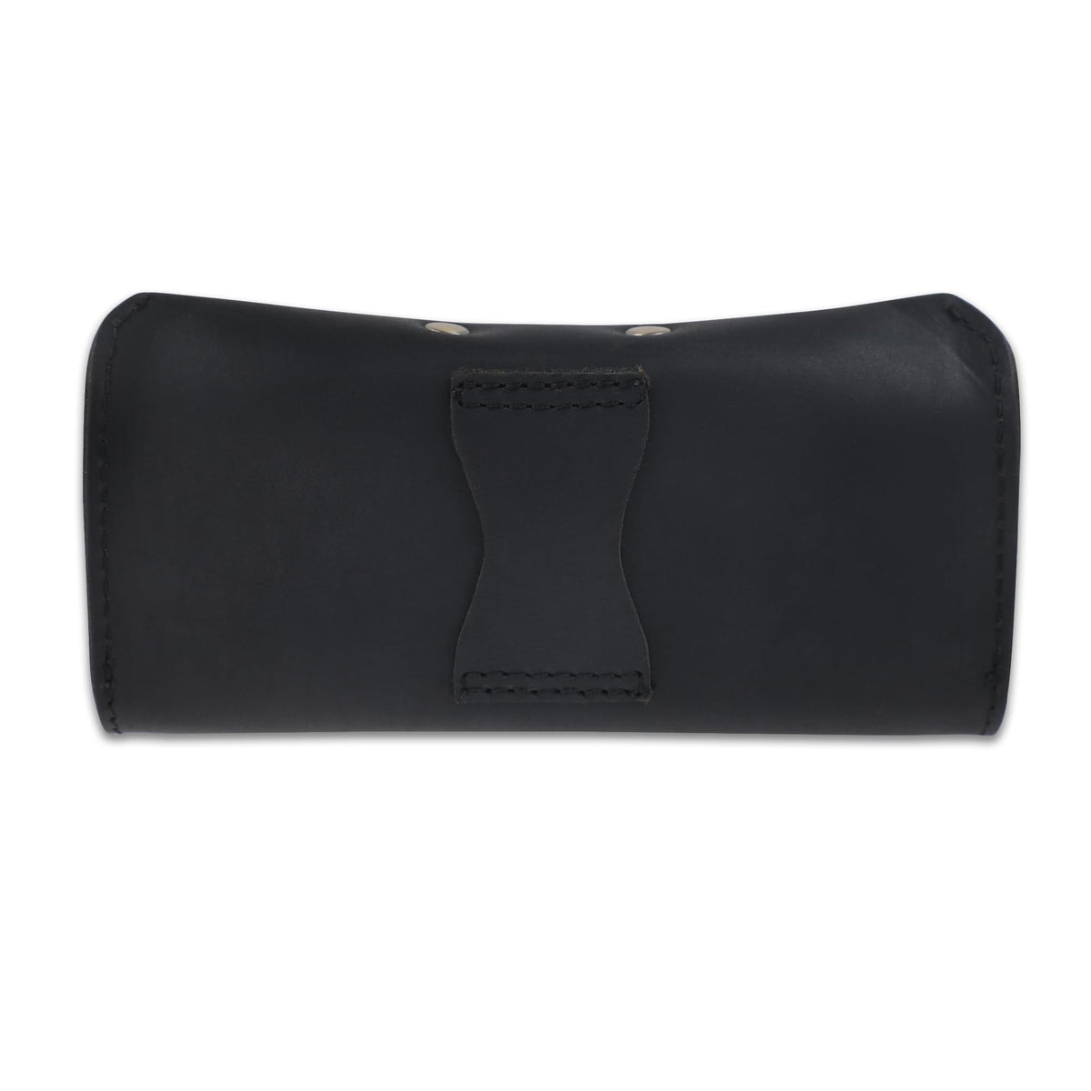 CestAntiQ Leather Eyeglass Case Genuine Leather Sunglasses Case Eyewear Pouch Glasses Sleeve Slim Unisex Eyeglass Holder (Black)