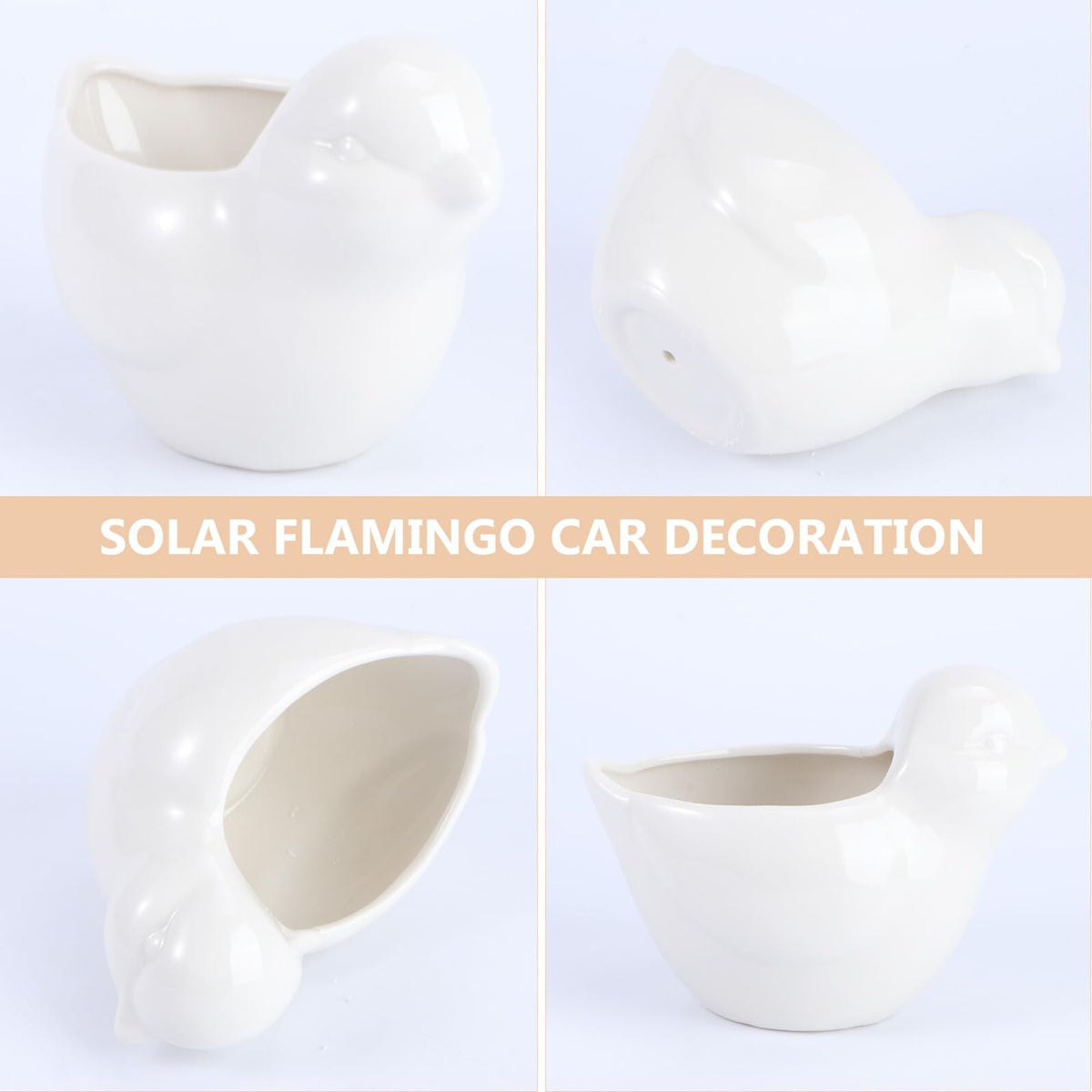 Luxshiny Ceramic Bird Flower Pot Creative Animal Modeling Succulent Planter Decorative Pot for Home Office Garden Use Unique Gift for Plant Lovers
