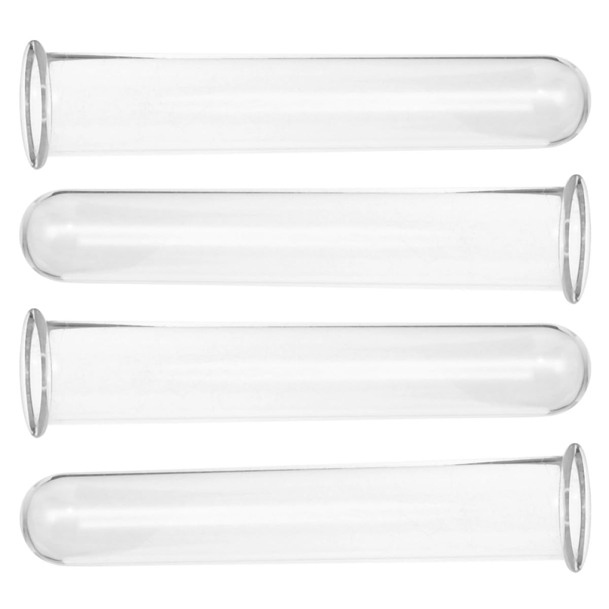 VALICLUD 4Pcs Glass Plant Tubes Propagation Vase Set 2.5X3X18Cm Hydroponic Test Tube Holders for Desk Terrarium Home Office Plant Propagation