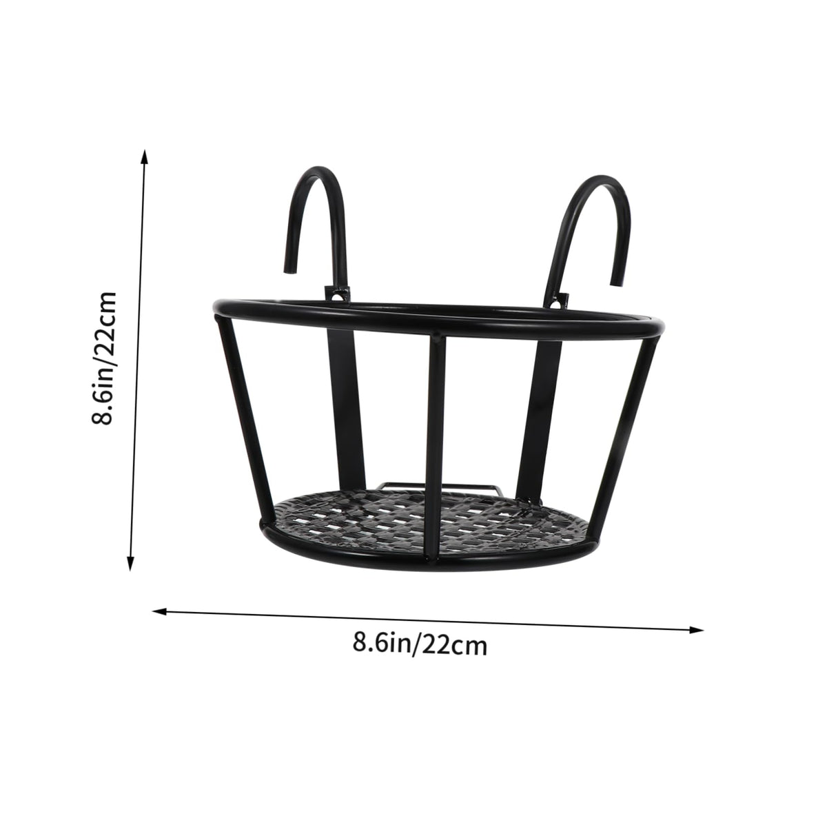 Unomor 2pcs Balcony Plant Display Rack Flower Pot Storage Shelf Hanging Plant Stand for Indoor Outdoor Railing Easy to Install and Space Saving Design
