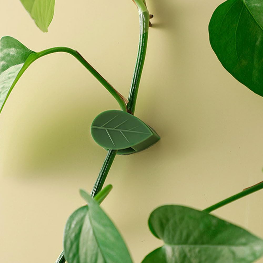 Plant Climbing Artifact Fixture Clip, 2026 New Plant Clips for Climbing Plants, Mini Leaf Clips Plant Support Clips with Adhesive Stickers, Self-Adhesive Invisible Wall Vines Fixing Clips (30 PCS)