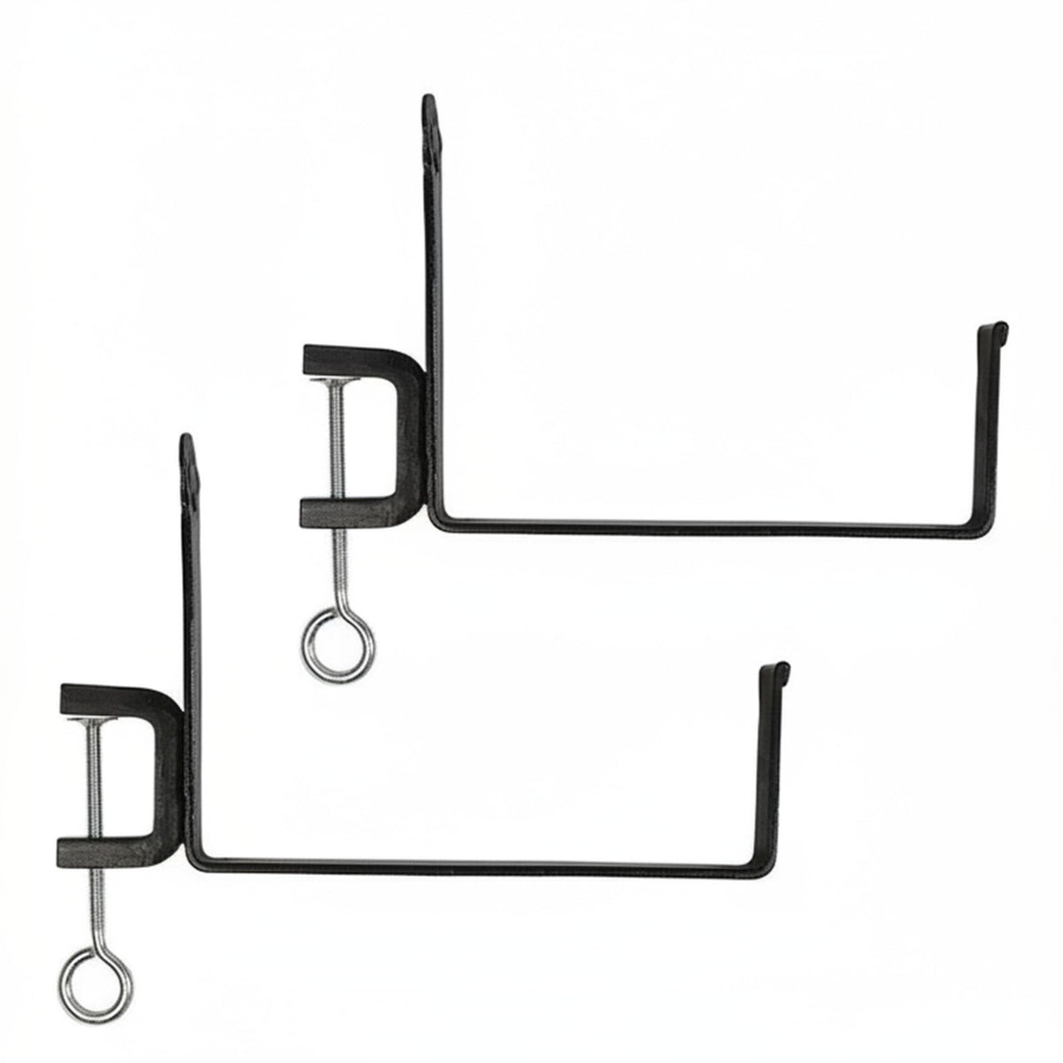 Oakestry Railing Clamp Window Flower Box Brackets Black Adjustable Balcony Planter Holder Steel No Drill Secure Mount Outdoor Indoor