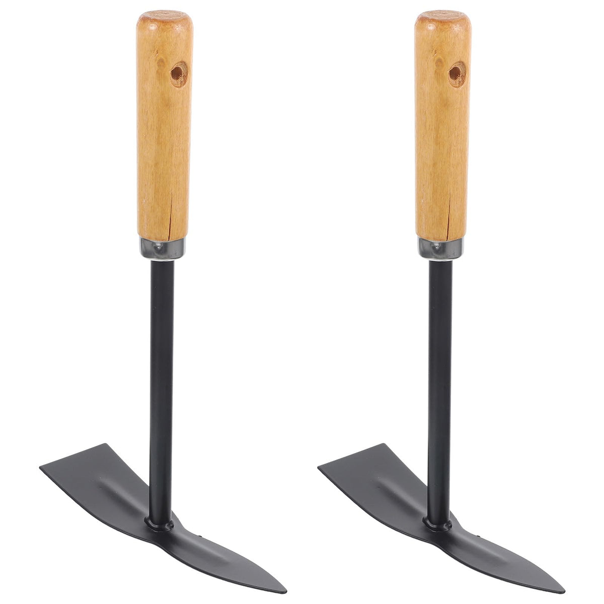 BEBEMOKO 2pcs Small Garden Shovel Hand Trowel for Gardening with Wooden Handle Portable Mini Shovel for Planting and Digging Soil in Garden and Flower Pots