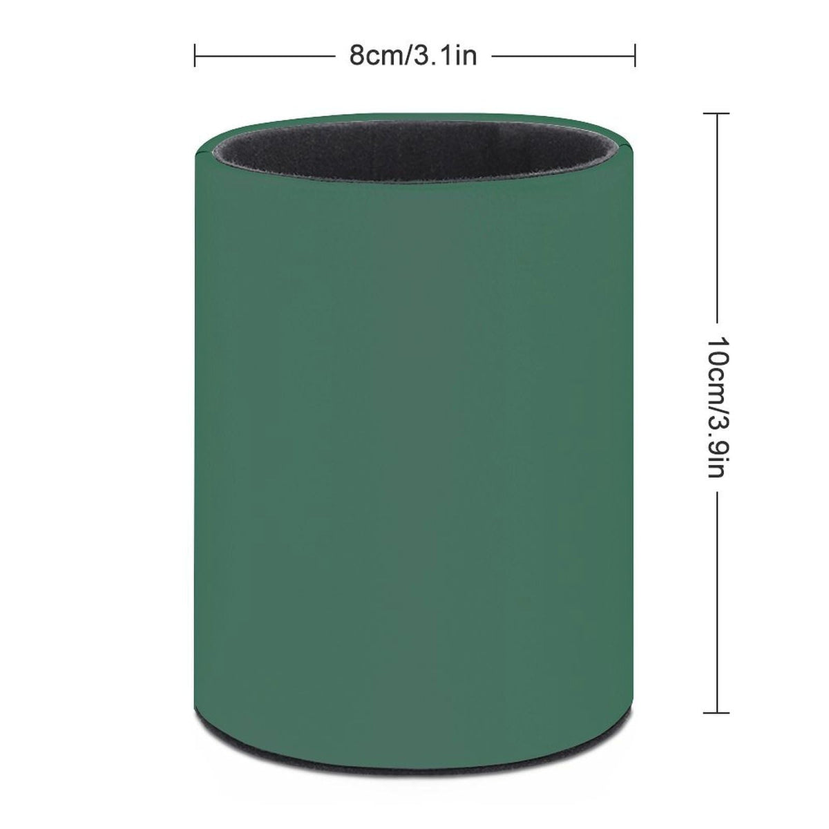 UTRSIFB Holder Cup Makeup Brush Storage Organizer, Waterproof Multifunctional Office Supplies, Pen Holder Cylinder Leather Pencil Green