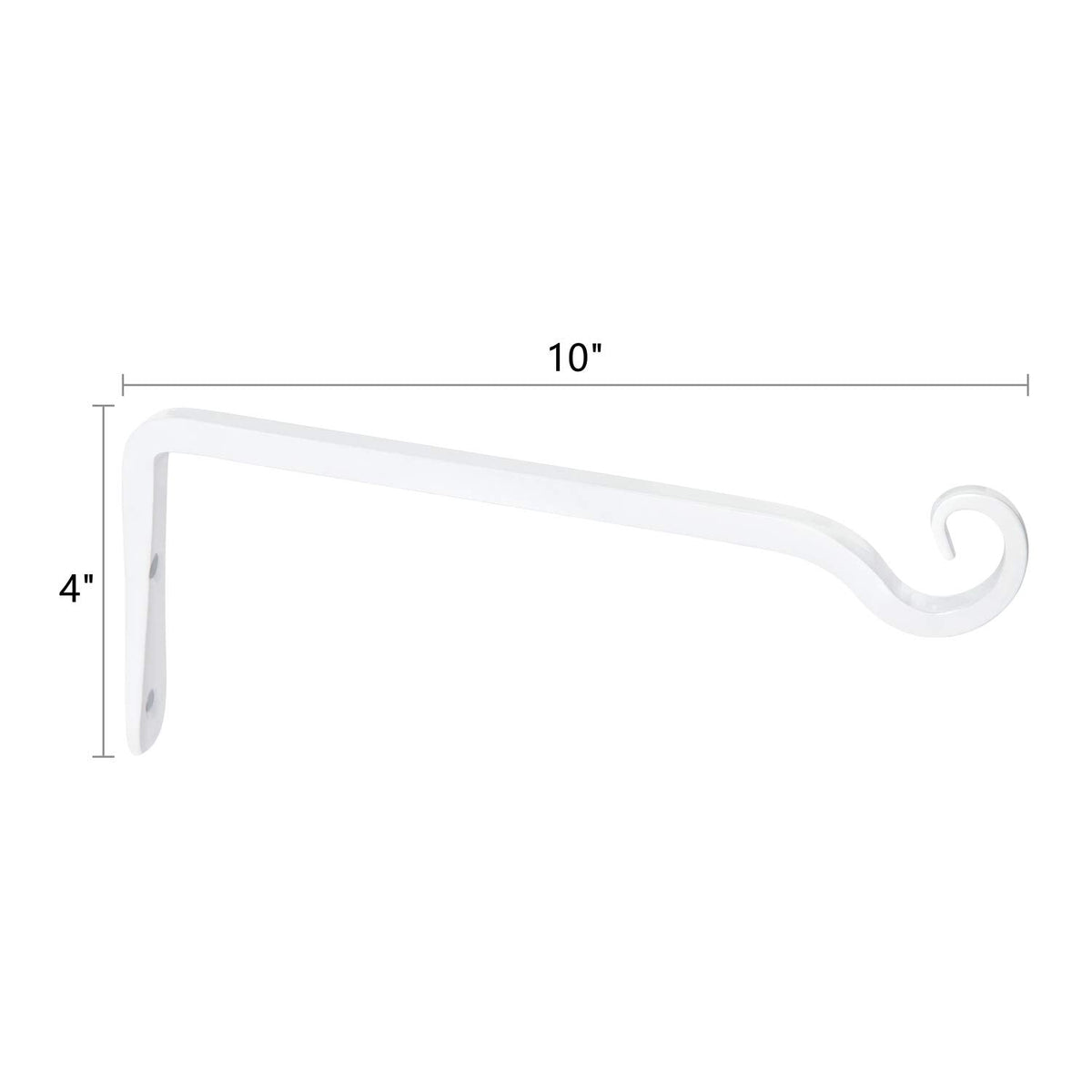 Mkono Plant Hangers Indoor, 10 Inch Metal Plant Bracket, Decorative Wall Hooks for Hanging Plants, Bird Feeder, Flower Basket, Wind Chimes, Home Outdoor Decor, 2 Pack White