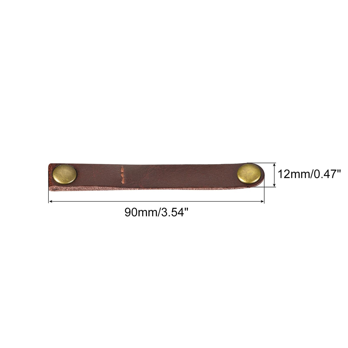 MECCANIXITY Pack of 15 Leather Cable Straps Cord Organizer 90x12mm Portable Cable Leather Clips Brown Earphone Cord Management for Cable, Wire