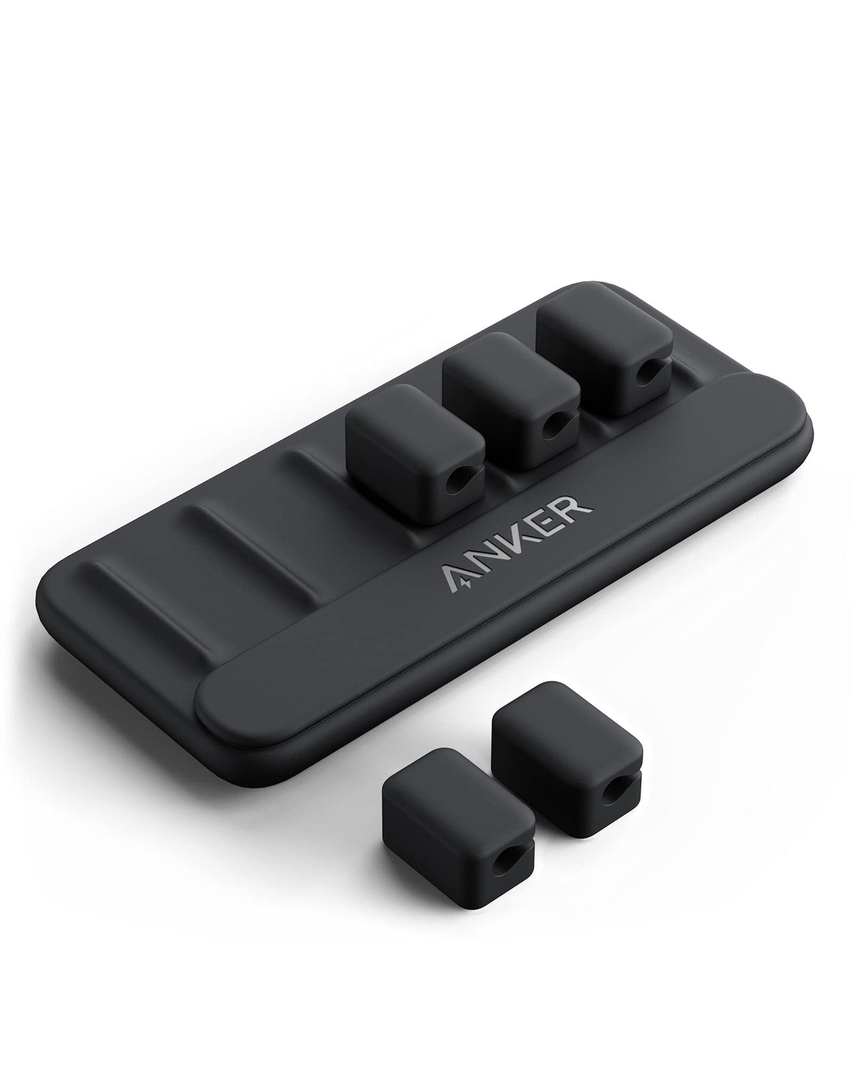 Anker Multipurpose Cord Keeper - 5 Clips for Lightning, USB C, Micro Cables & Other Wires - Sticks to Wood, Marble, Metal, Glass (Black)