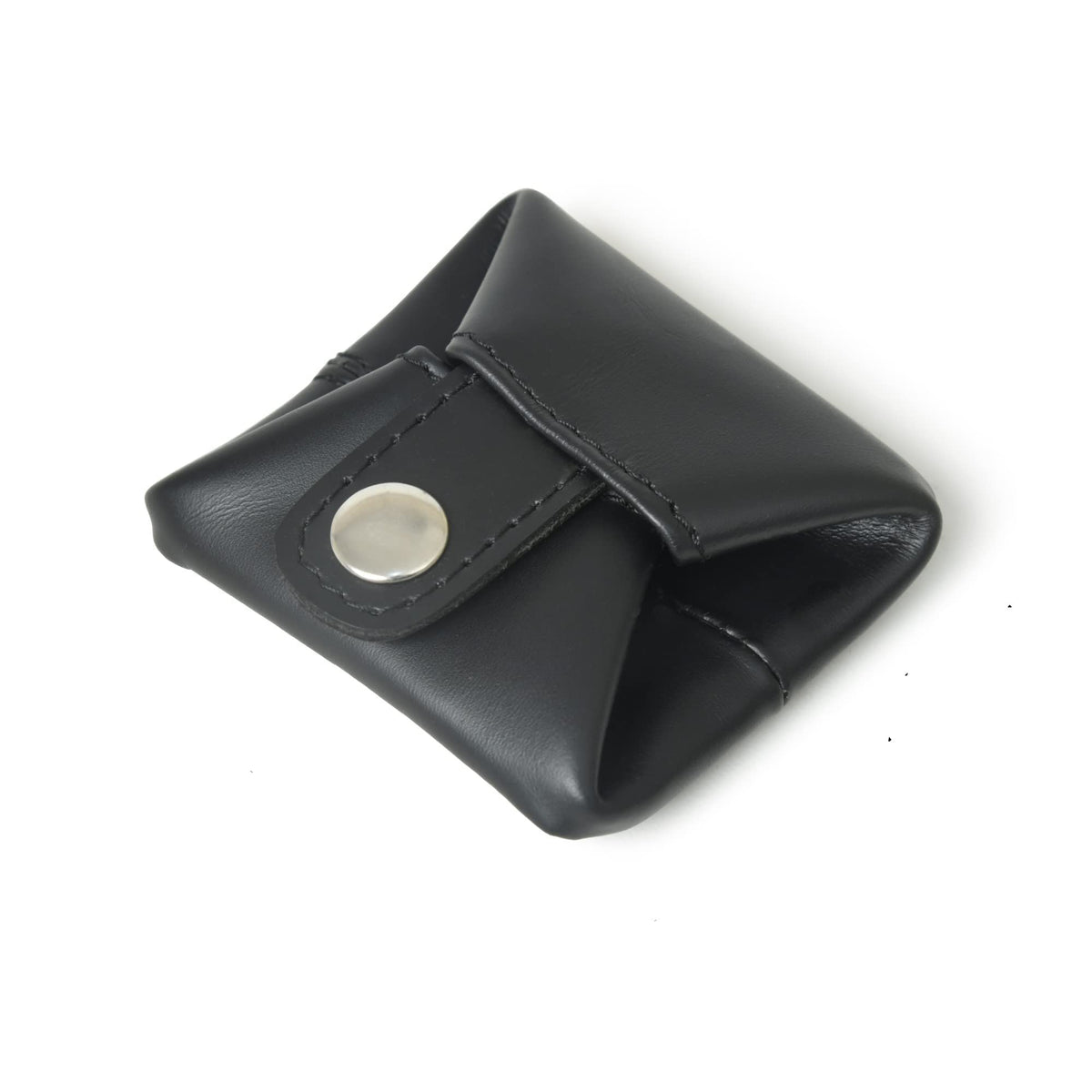 Top Grain Leather Coin Pouch, Change Holder, Mini Pocket Wallet, Handcrafted Coin Purse for Men & Women (Black, Pack of 1)