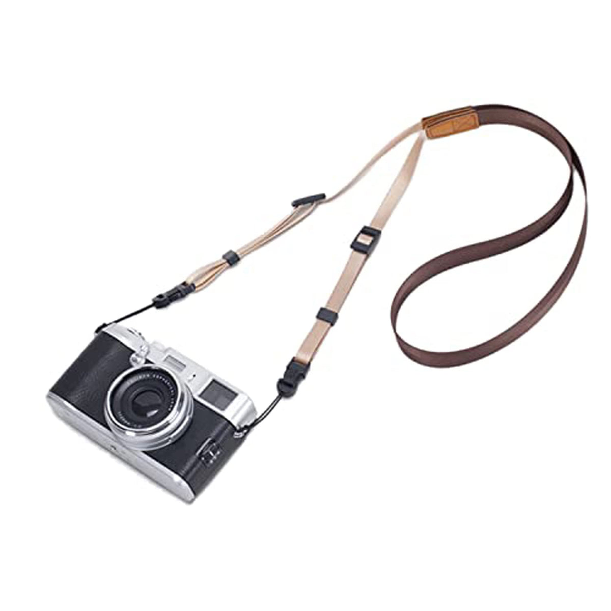 AOLLCCAE Universal Adjustable Slim Shoulder Sling Neck Strap for All Camera DSLR SLR (Coffee Brown)