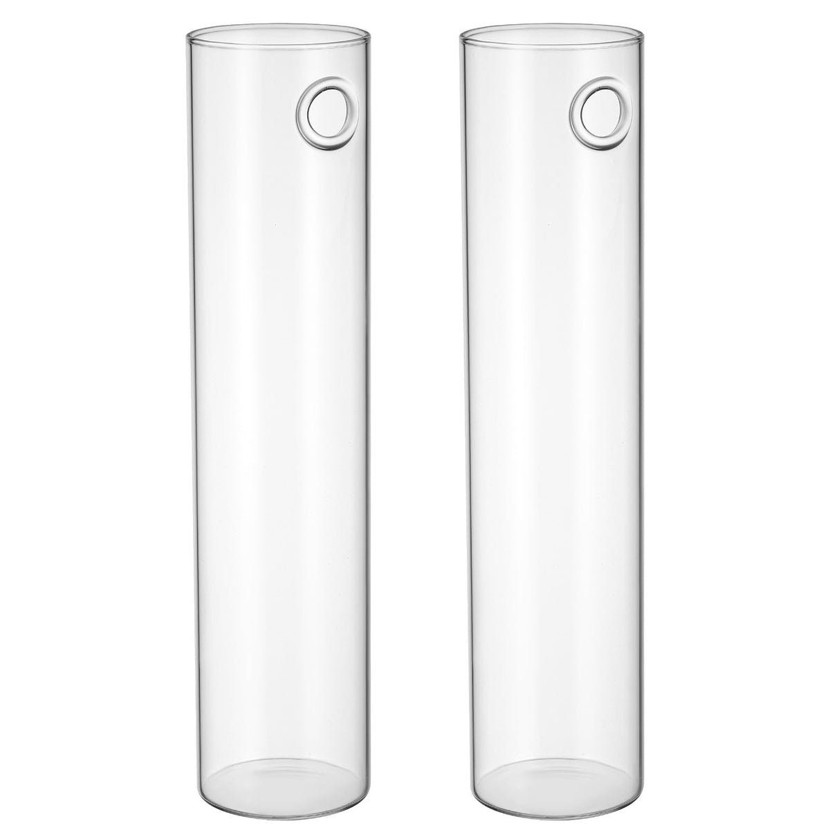 MAGICLULU Wall Mounted Glass Propagation Station Vase for Indoor Plants, Large Cylinder Hanging Planter, Hydroponic Plant Holder, 2pcs for Home Décor and Terrarium Display