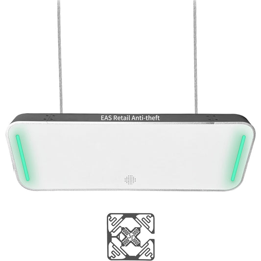 Aoeeki Retail Anti-Theft Equipment Sensor, 860~960MHz RFID Security Checkpoint Ceiling LED Alarm Buzzer, RFID Tag Detector for Clothing Stores Malls Jewelry Shops