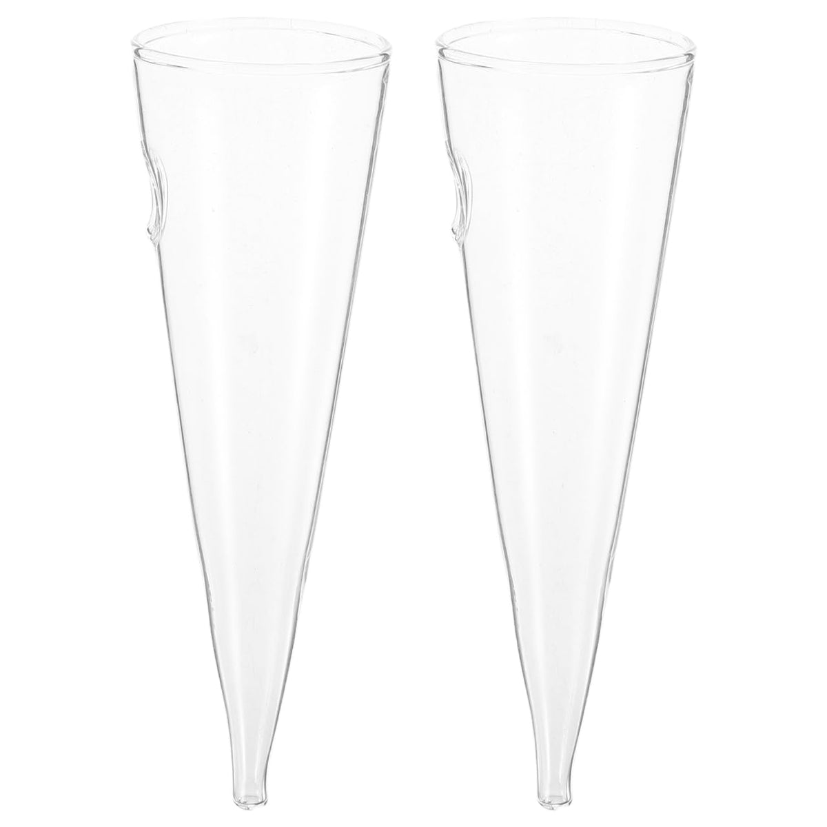 BESTOYARD 2 Piece 6.29 Inch Transparent Glass Hanging Wall Vases Hydroponic Terrariums for Flowers Ideal Home Office Balcony Indoor Decor