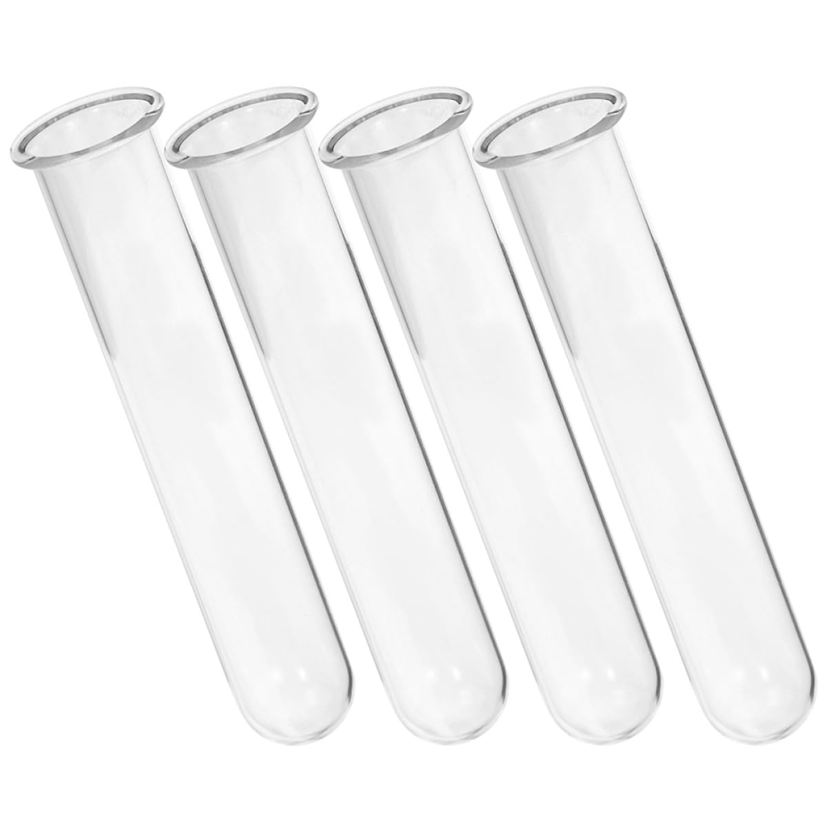 OKUMEYR 4pcs Hydroponic Flower Tubes Glass Test Tube Vase Set 2.5x3x18cm Plant Propagation for Small Terrarium Home Garden Décor