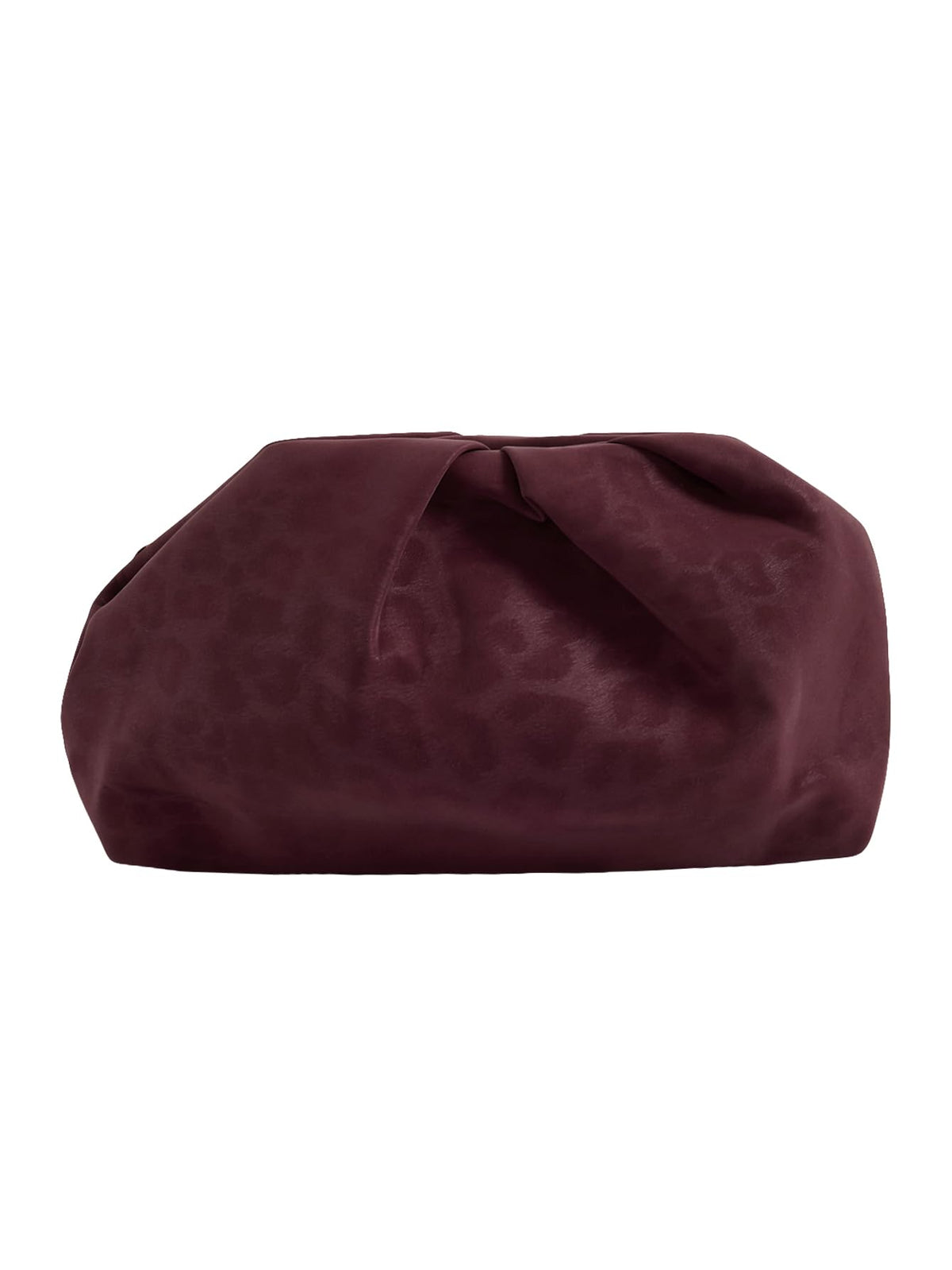 QWINEE Women's Elegant Studded Clutch Bag Magnet Ruched Bags Retro Vintage Evening Handbag Burgundy Leopard One Size