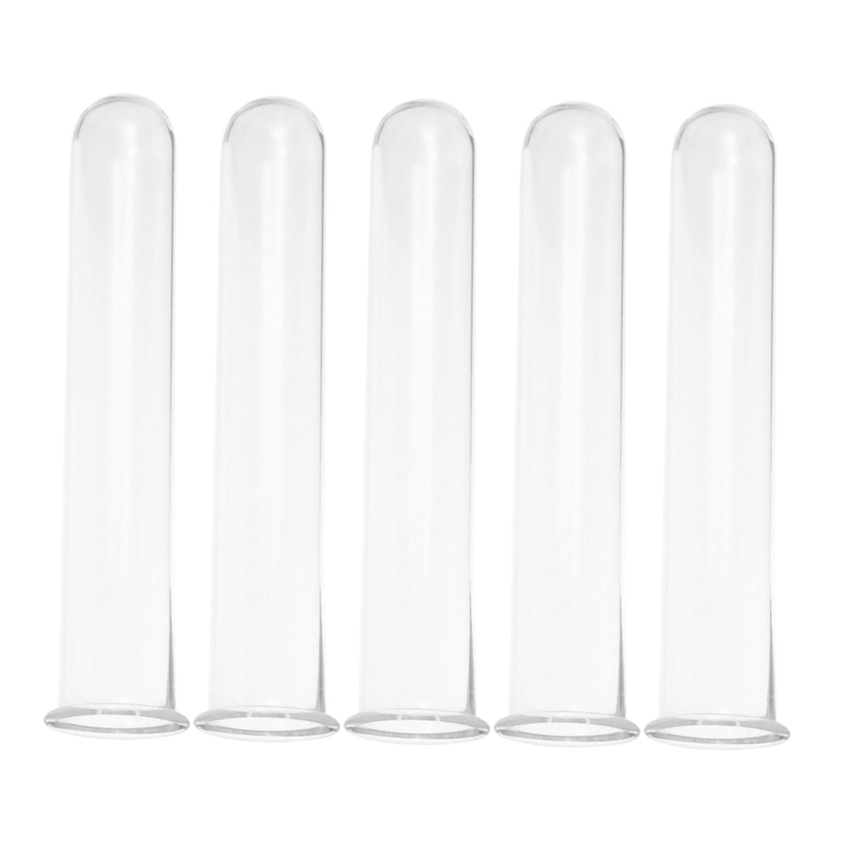 JEWEDECO 5pcs Glass Test Tubes for Plant Propagation Vase Hydroponic Floral Water Tubes Glass 2.5x3x15cm Small Terrarium Plants Home Décor