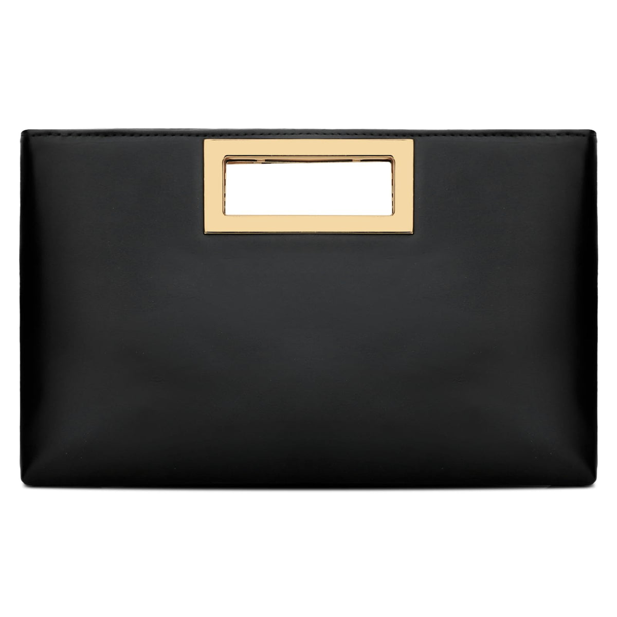 KKXIU Clutch Purse for Women Vegan Leather Evening Bag Formal Handbag for Wedding Party Prom Bridal (Black)