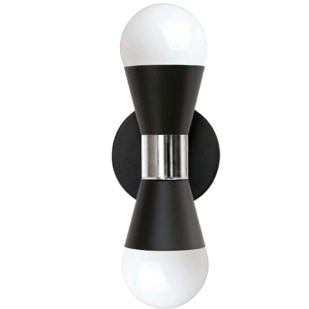 Dainolite Fortuna Wall Light 2-Light 120W Matte Black FOR-72W-MB-PC