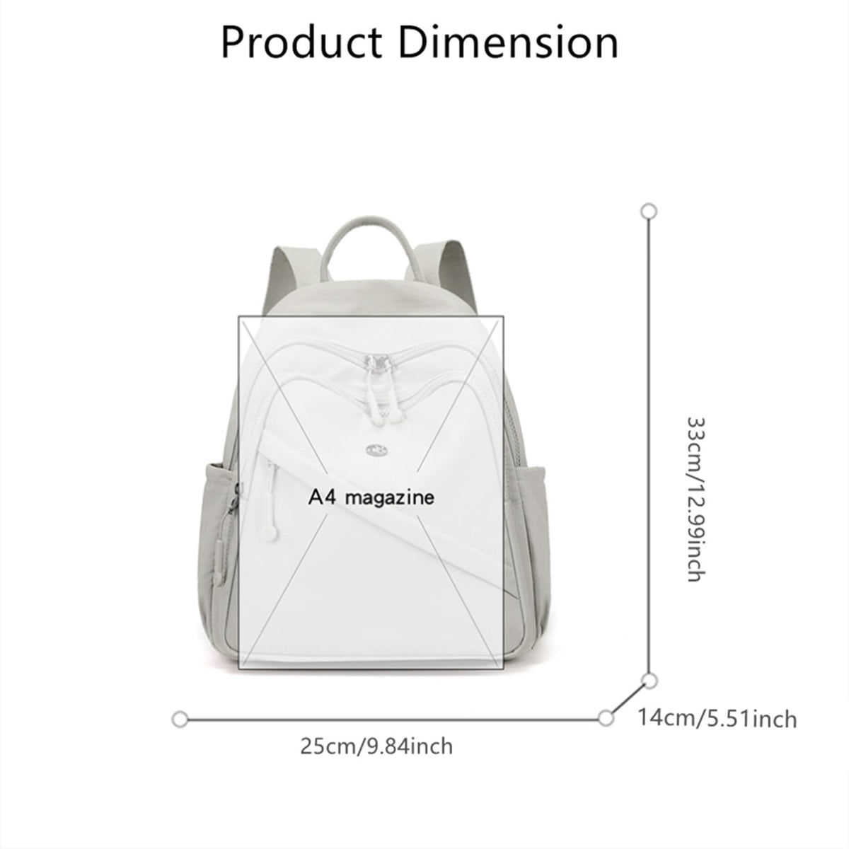 Wafybsre Backpack for Women Small, Mini Nylon Travel Backpack Purse, Shoulder Bag Cute Lightweight Daypack for Ladies (Black)
