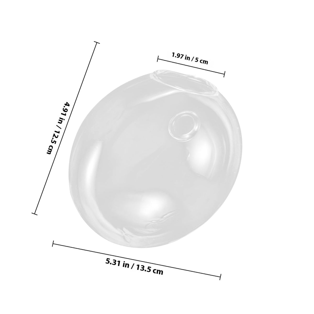 TOPPERFUN Wall Hanging Planter Glass Vase for Hydroponics Plants Small Glass Terrarium Vase Indoor Wall Flower Decor 1pcs