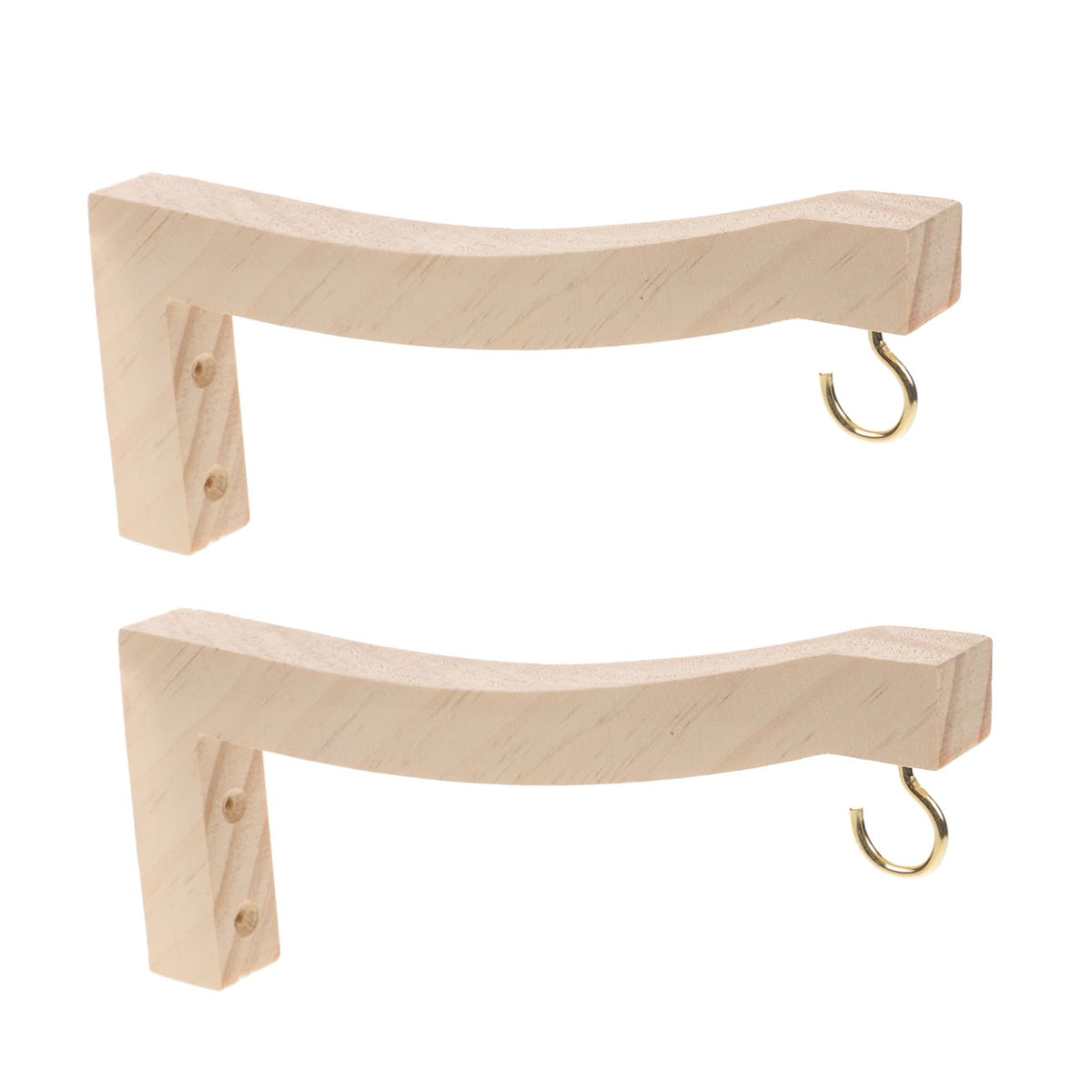 BESPORTBLE 2pcs Hanging Plant Hooks Wooden Plant Hanger for Indoor and Outdoor Decor Easy Install Wall-Mounted Bracket for Lanterns String Lights and Wind Chimes