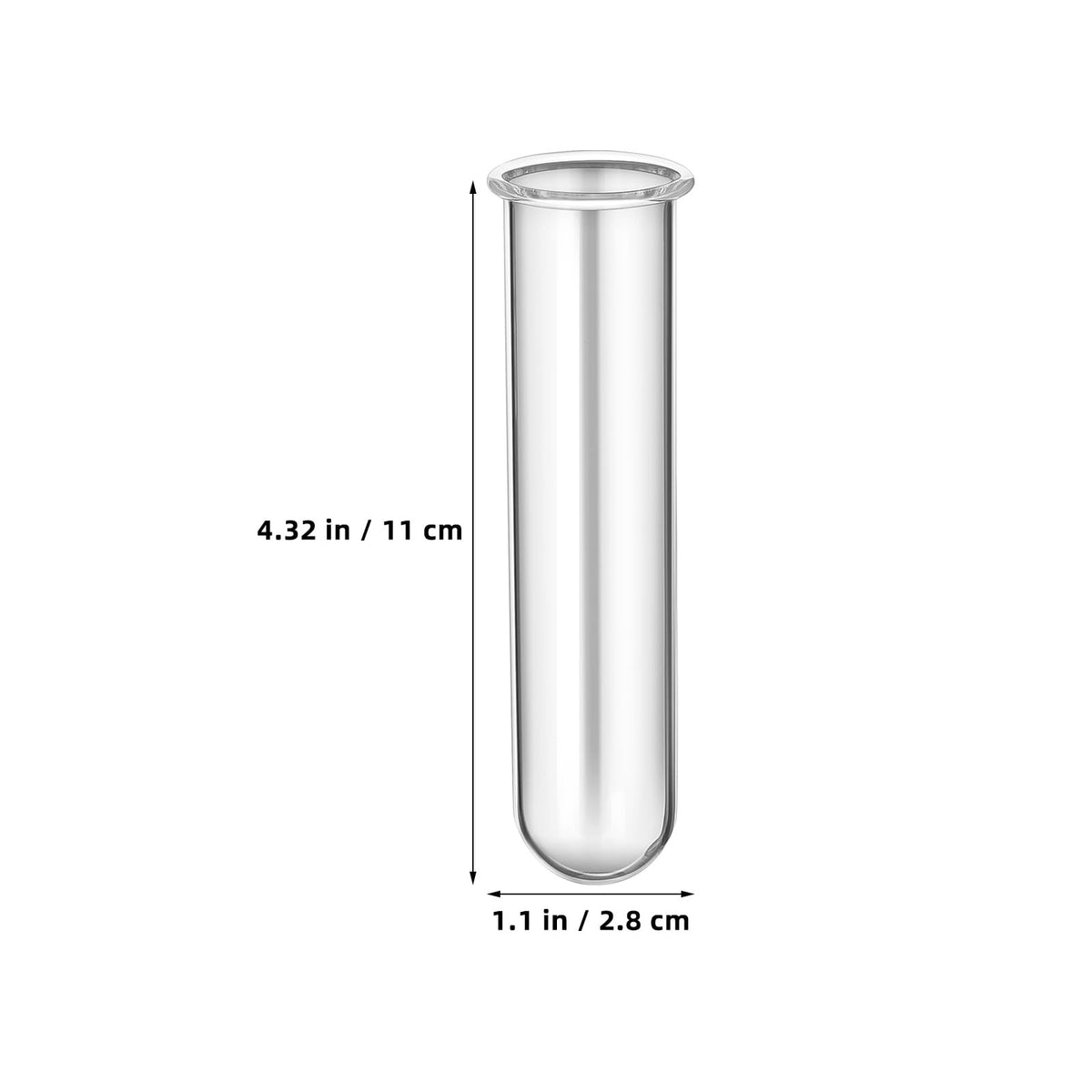 OUNONA 5pcs Glass Test Tube Flower Vases for Plants Propagation Hydroponic Small Terrarium Tubes 2.5x3x11cm for Home Décor