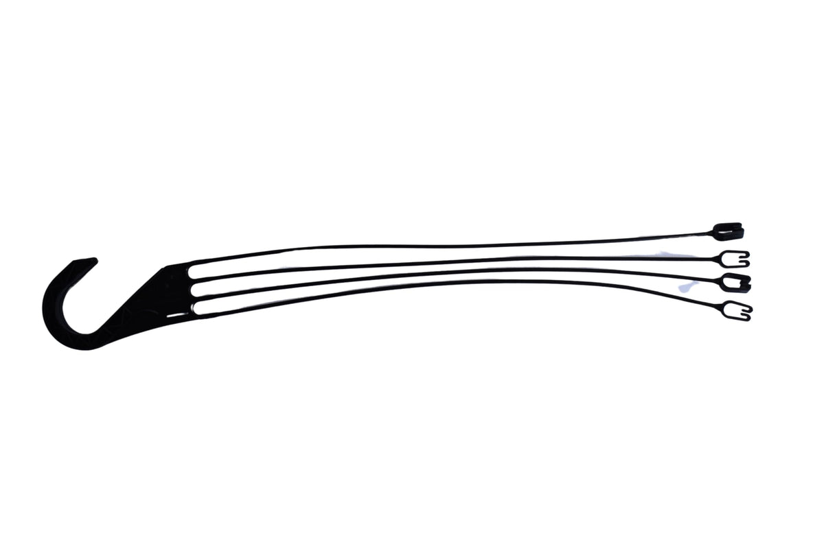 Replacement 4 Strand Plastic Hangers for 12" Hanging Baskets - Set of 5 (Black)
