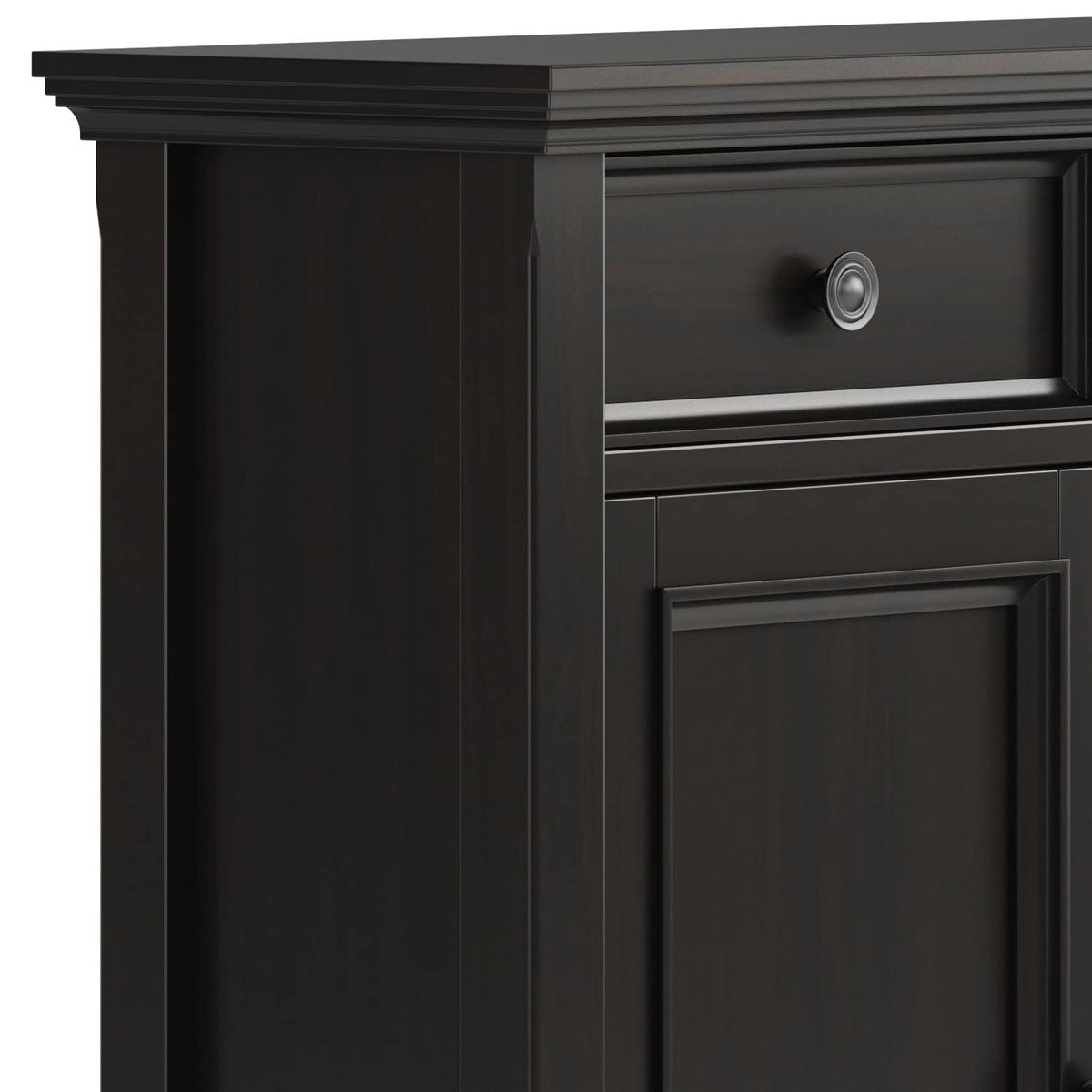 SIMPLIHOME Amherst Solid Wood 48 inch Wide Storage Bench that Seats 2 and 36 inch Wide Storage Cabinet in Hickory Brown for the Living Room, Entryway, and Family Room, Transitional Style