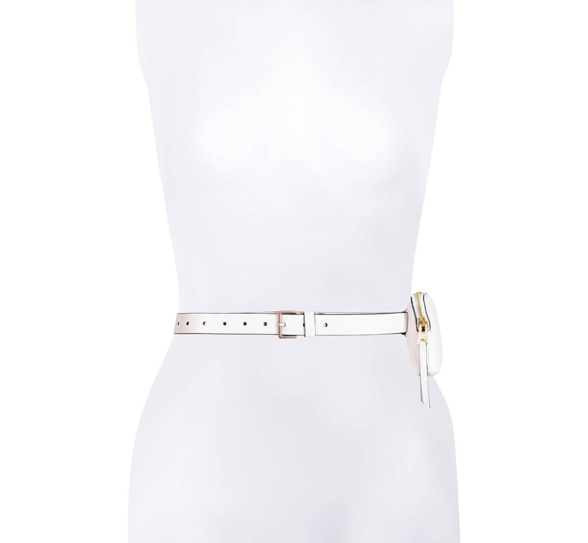 AllSaints Women's Leather Zip Belt Bag, Removable Zip Pouch for Hands-Free Carrying, 25 MM, Small/Medium, Roe