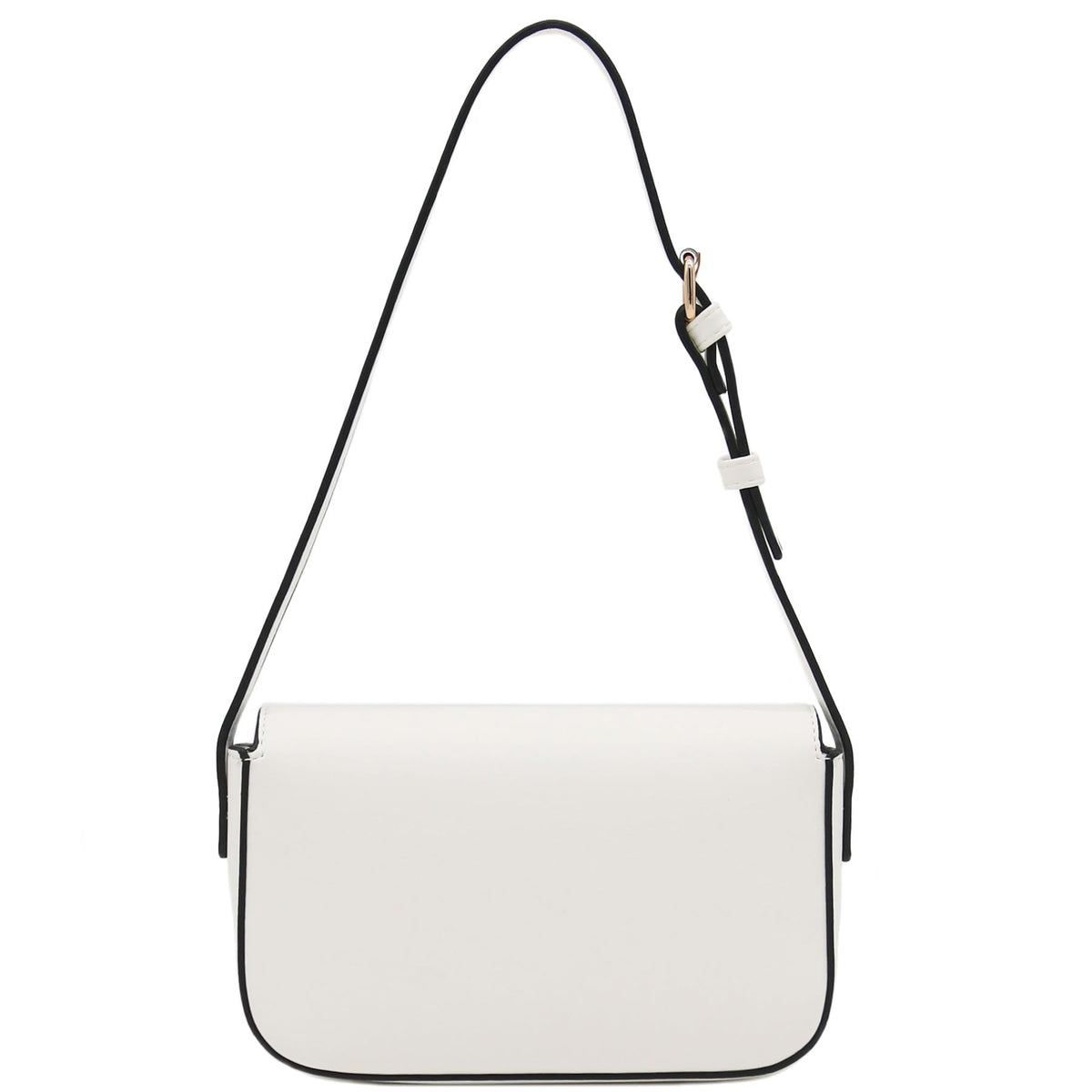 Mini Classic Rectangular Flap Purse Underarm Shoulder Bag (White)
