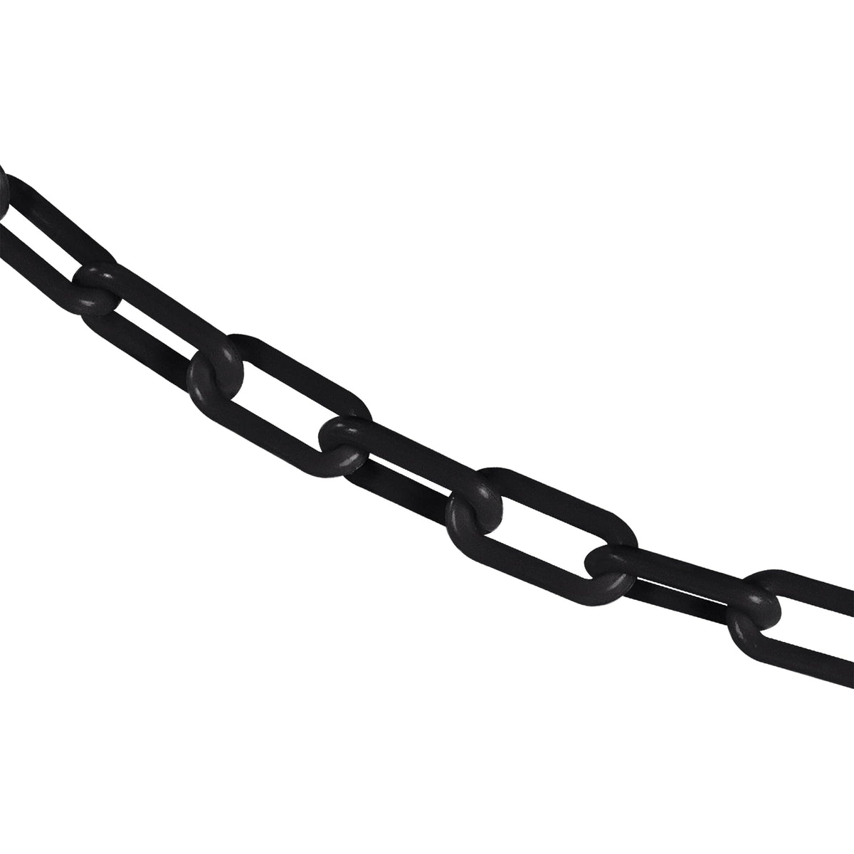 Mr. Chain Plastic Barrier Chain, Black, 1.5-Inch Link Diameter, 25-Foot Length (30003-25)