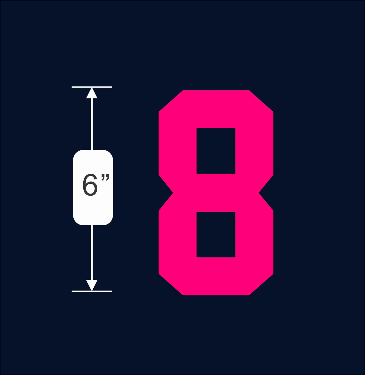 Numbers Kit(0-9),6" Tall for Sports T-Shirt Jersey Football Baseball,Iron On, Heat Transfer, Team,t-Shirt(Style A) (Fluorescent Raspberry(0-9))