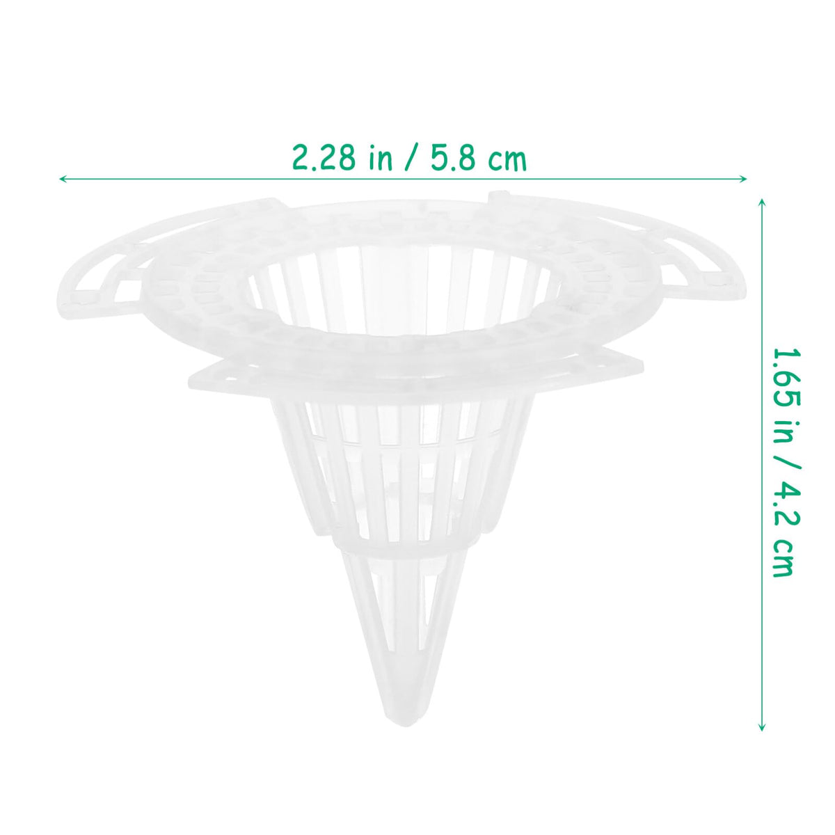 SOLUSTRE 20Pcs Flower Pot Bottom Hole Mesh Pads 2.28 Inch Cone Plant Pot Inserts for Drainage Soil Protection and Root Aeration in Bonsai and Planters