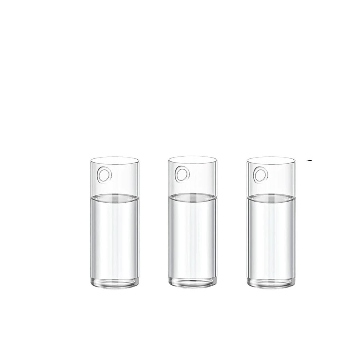 Glass Vase Vase 3Pack Wall Hanging Glass Planters Plant Terrarium Plants Holders Air Plants Wall Vase with Plastic Invisible Traceless Hangers(3Pcs Small)