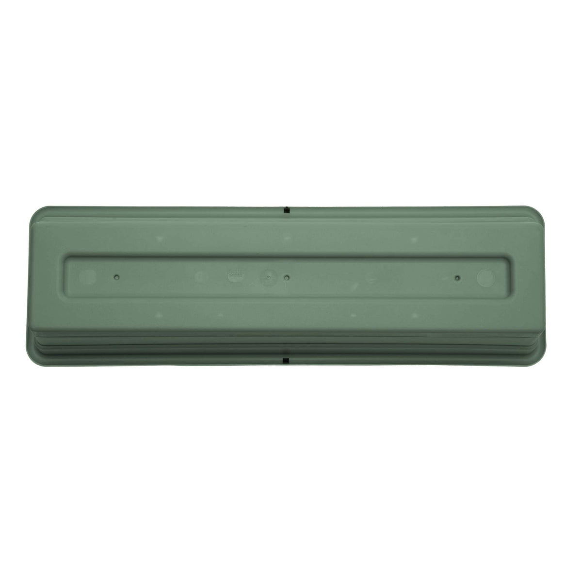 Bloem Dura Cotta 24" Plastic Window Box Planter with Saucer Tray: Indoor/Outdoor, for Windowsill, Ledge, & Tabletop, Basil