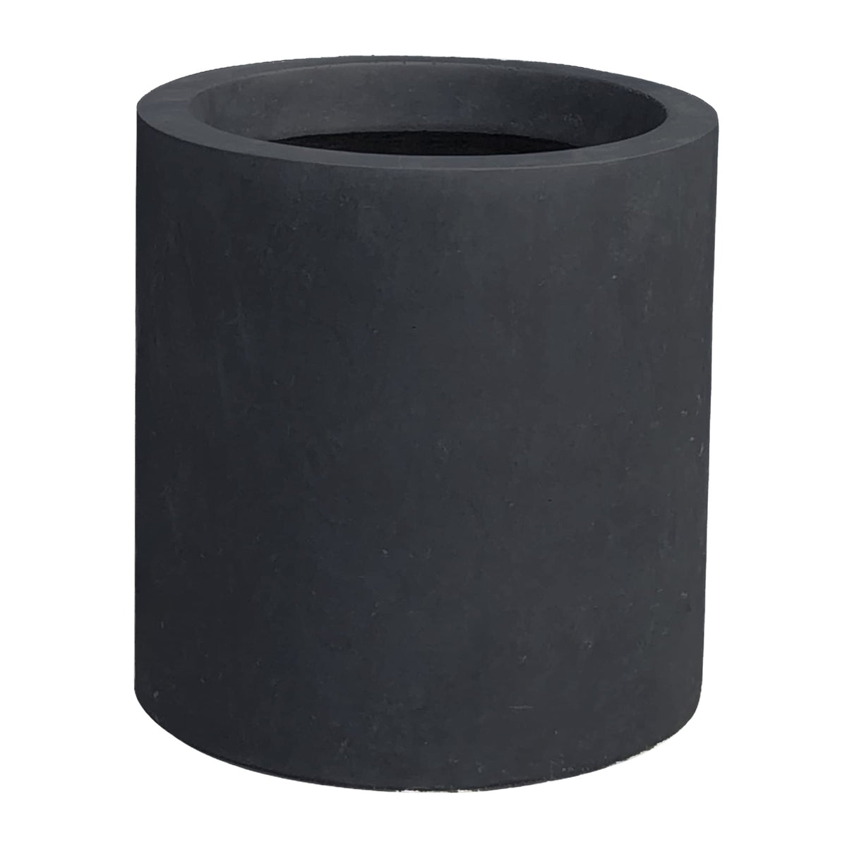Kante AC0119C-60121 Lightweight Concrete Outdoor Modern Cylindrical Planter, 15.8 Inch Tall, Charcoal