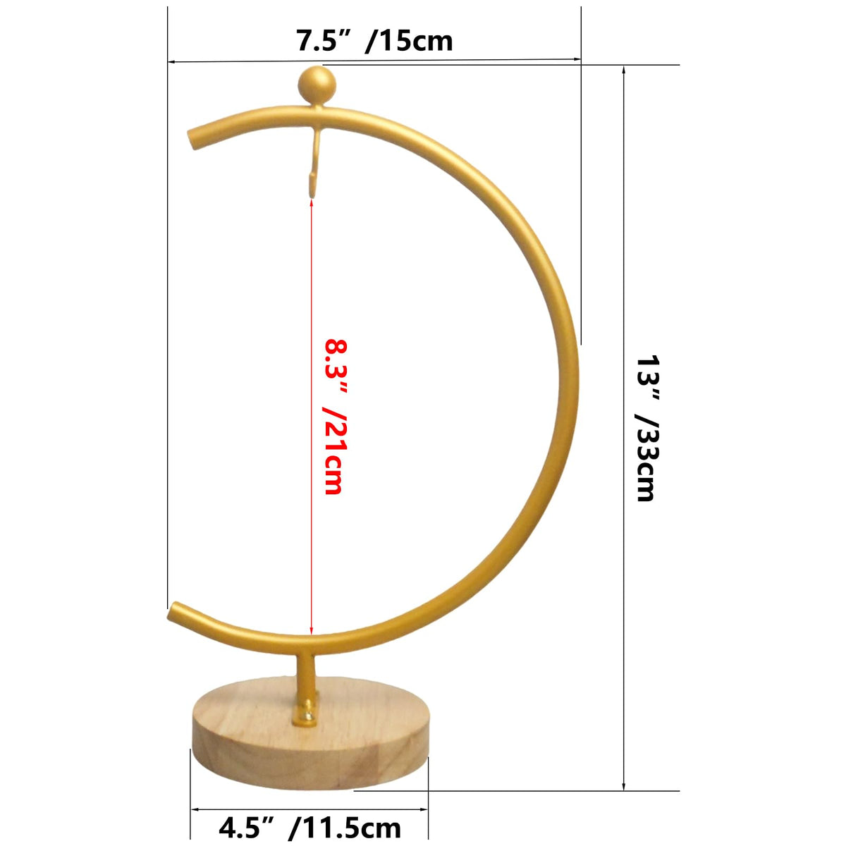 MADOCEGO Large Ornament Display Stand for Hanging Glass Globe, Air Plant, Witch Ball, Christmas Ornament and Home Wedding Decoration(