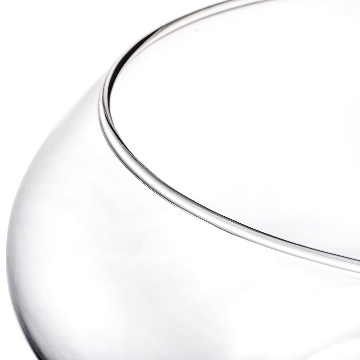 ZENFUN 2 Pack Glass Vase Bowl, 6"/ 8" Wide Mouth Flower Vase Round Terrarium, Glass Hydroponic Planter Floral Container Clear Fish Bowl for Table Centerpiece, Wedding Event, Home Decoration