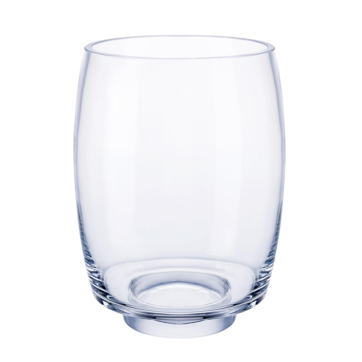 7.5“ Round Hurricane Glass Footed Pillar Candle Holder Clear Flower Vase Floral Planter Terrarium for Weddings, Parties, and Home Decor - Elegant Table Centerpiece