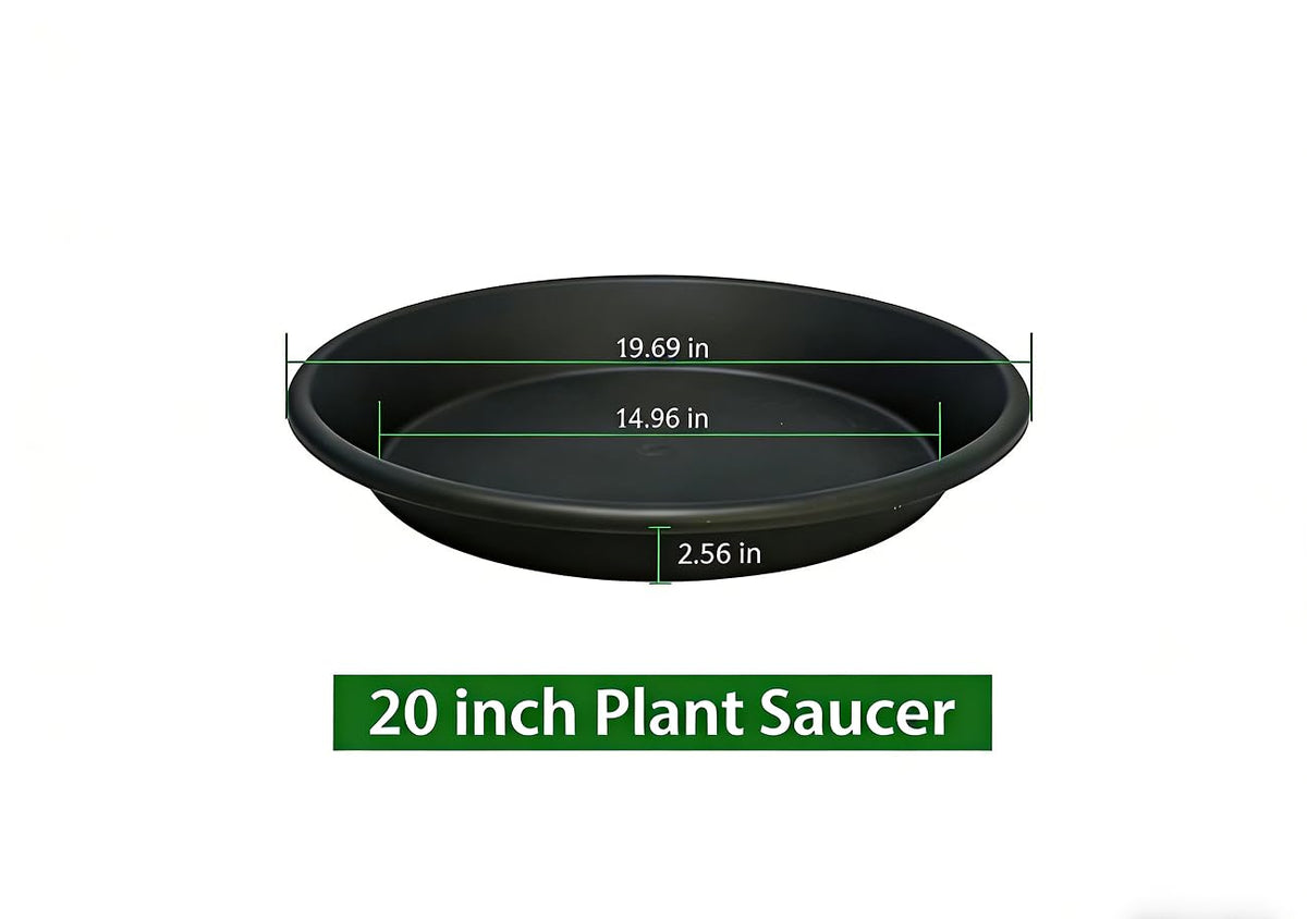 Plant Saucers, Heavy Duty Deep Plant Trays for Pots, Plastic,for Bird Bath Bowls, Drip Trays for Planter, Drip Trays for Potted Plants, Flower Pot Saucers Plant Trays for Pots, 20 inch of 1 pack